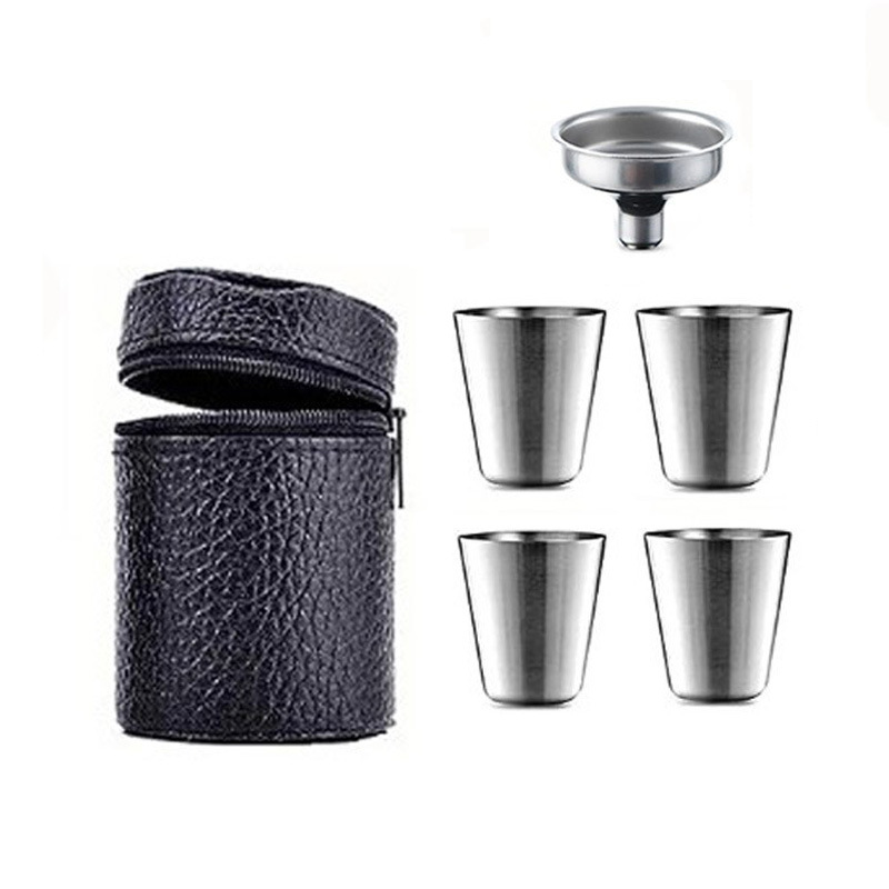 OEM Logo Hip Flask Set