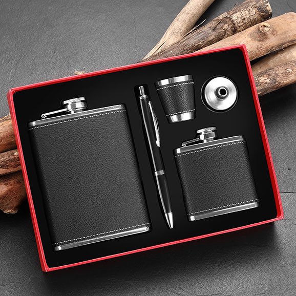 Two Bottles One Set Stainless Steel Hip Flask Set