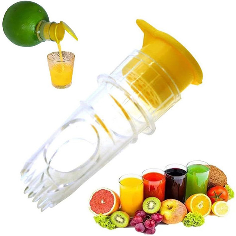 Portable plastic lemon squeezer